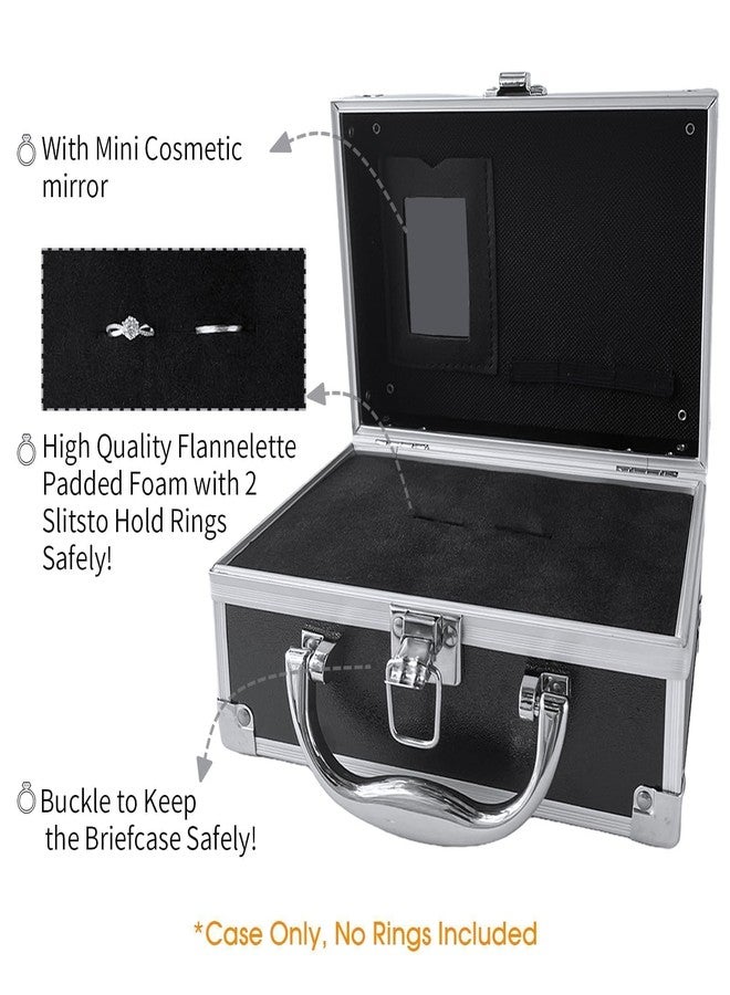 COSLANLEE Ring Bearer Security Briefcase with Holder Pad, Wedding Security Case Buckle Portable Ring Box for Proposal Ceremony, Special Agent Guard Protector for Boys to Carry - Image 4