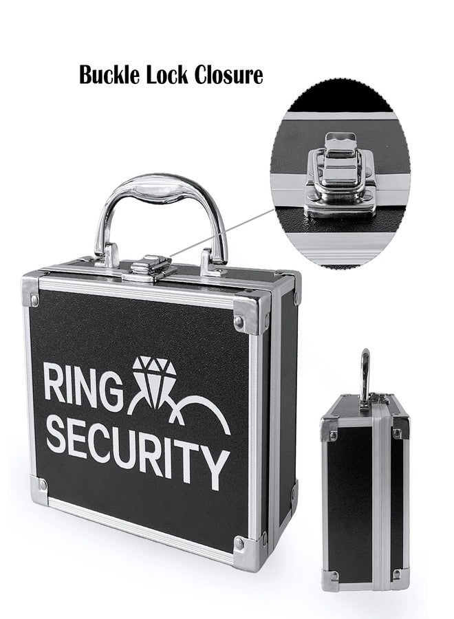 COSLANLEE Ring Bearer Security Briefcase with Holder Pad, Wedding Security Case Buckle Portable Ring Box for Proposal Ceremony, Special Agent Guard Protector for Boys to Carry - Image 3
