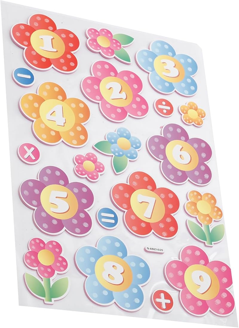 3A Educational English Numbers Plastic Sticker for Kids - Multi Color Q-ABZ1020-3A-4649-Multi Color3