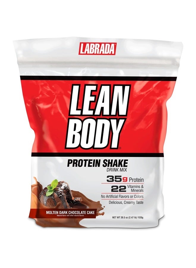 LABRADA Lean Body Hi-Protein Meal Replacement Shake, Molten Dark Chocolate Cake PACKAGING MAY VARY - Image 1