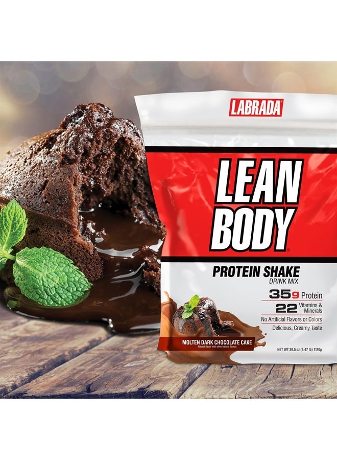 LABRADA Lean Body Hi-Protein Meal Replacement Shake, Molten Dark Chocolate Cake PACKAGING MAY VARY - Image 2