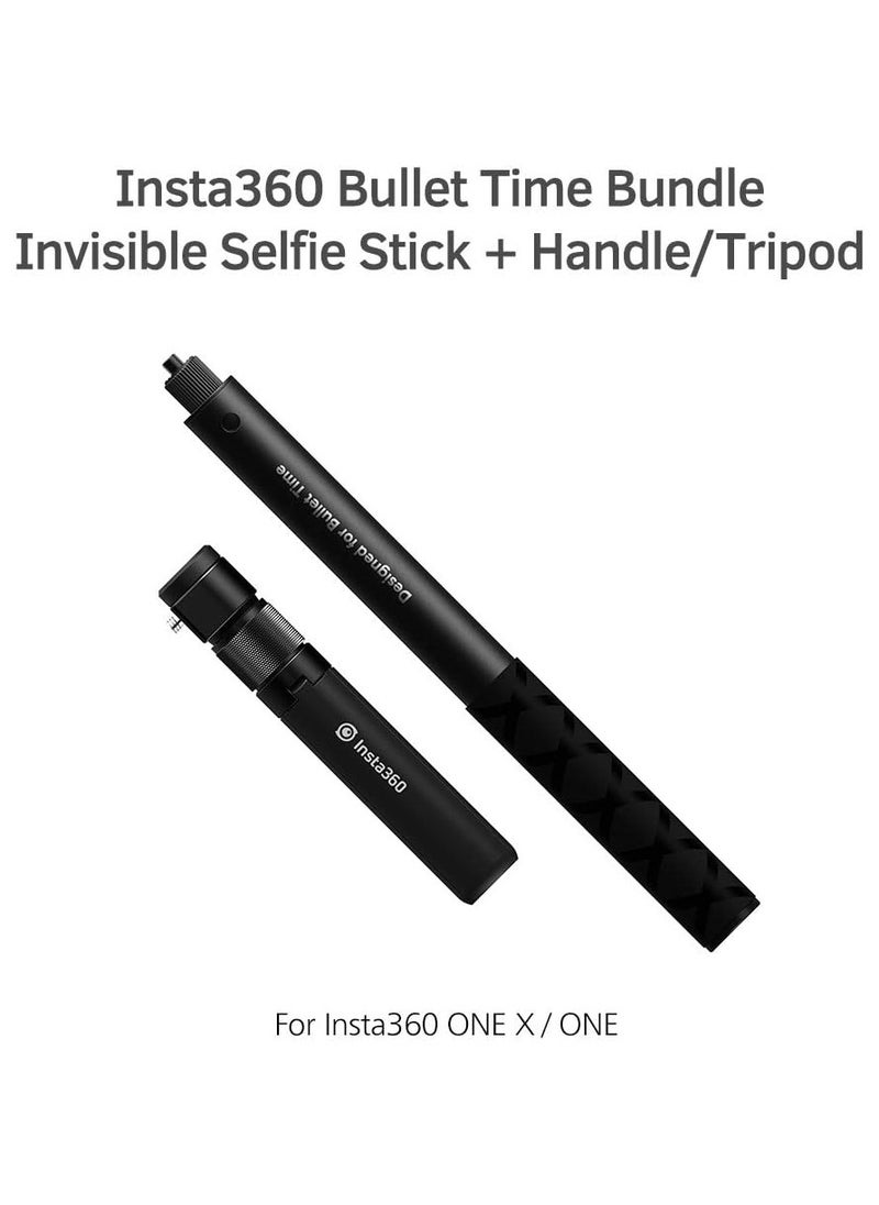 Insta360 - Insta 360 Bullet time Bundle invisible Selfie Stick with Folded Tripod - Image 1