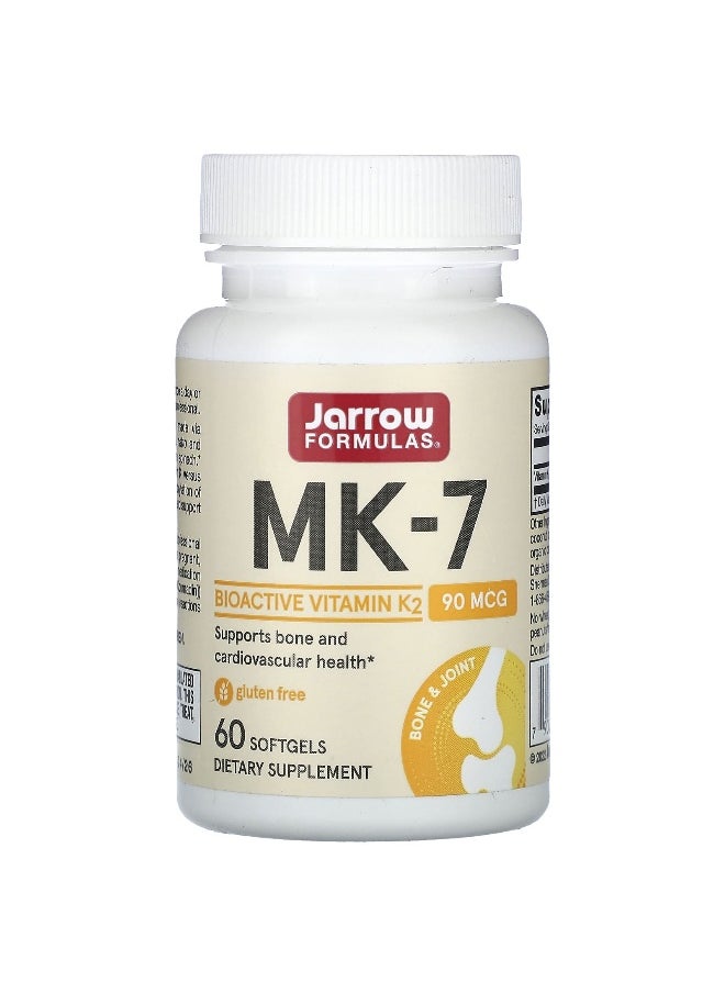 jarrow formulas Jarrow Formulas, MK-7, 90 mcg, 60 Softgels  - Image 1