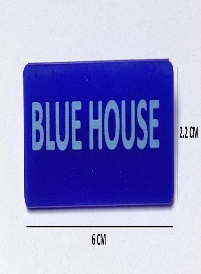 MOREL Class Blue House Badge in Blue Acrylic PINBACK USE for School, College Classes, Office Staff, Name Badge, You CAN Customize Batch |Pack of 5| - Image 3
