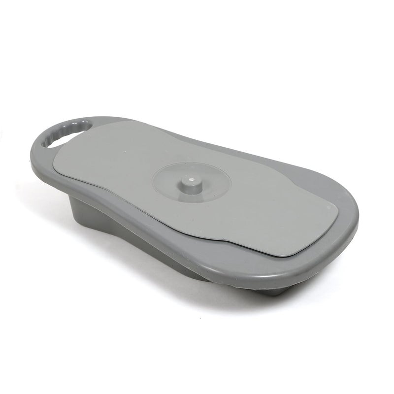DGARYS Bed Pan For Men & Women Unisex Reusable Bed Pen Or Toilet Pot With Lid And Handle For Adult Bed Patient, Grey - Image 1