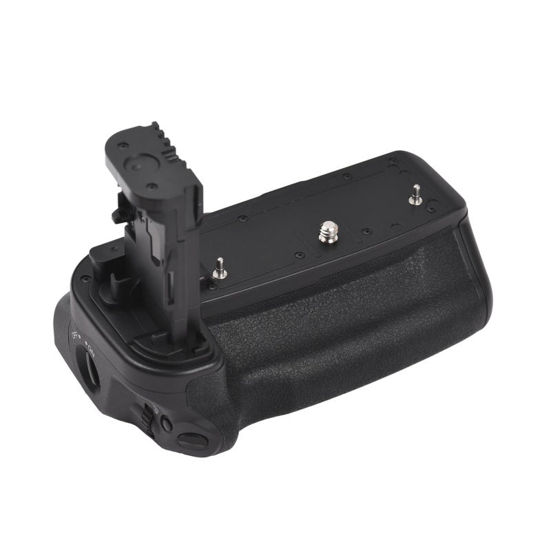 Battery Grip Black: Dual LP-E6 Battery Slot, Enhanced Vertical Stability - Ergonomic Leather Coating, Vertical Grip for Canon EOS R5/R5C/R6/R6 Mark II Mirrorless Cameras, Tripod Compatible - Image 2
