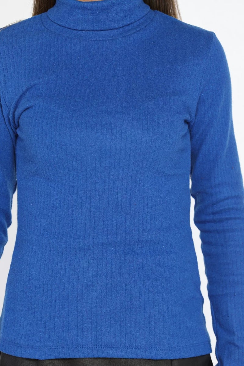 Gülseli Gulseli Turtleneck Ribbed Body Blouse - Image 4