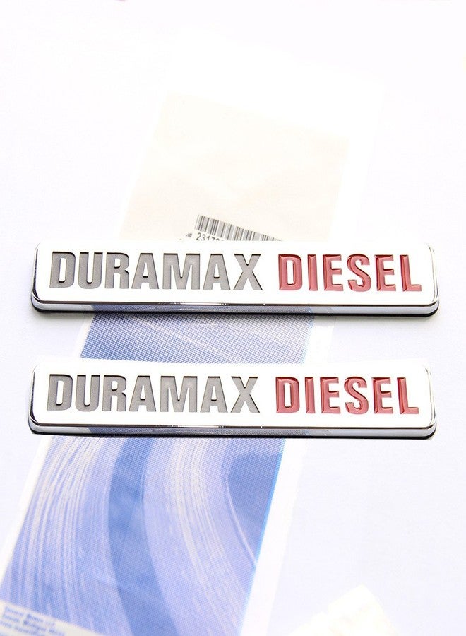 Yoaoo 2Pack OEM Duramax Allison Truck Emblem Badges Compatible with Silverado 2500 3500 Hd Sierra Chrome Red - Image 1