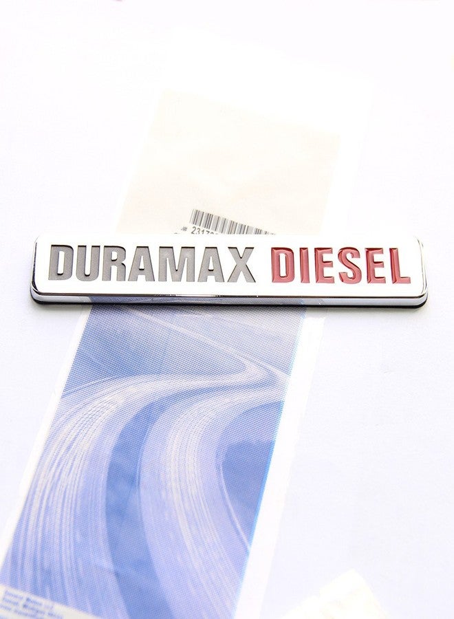 Yoaoo 2Pack OEM Duramax Allison Truck Emblem Badges Compatible with Silverado 2500 3500 Hd Sierra Chrome Red - Image 3