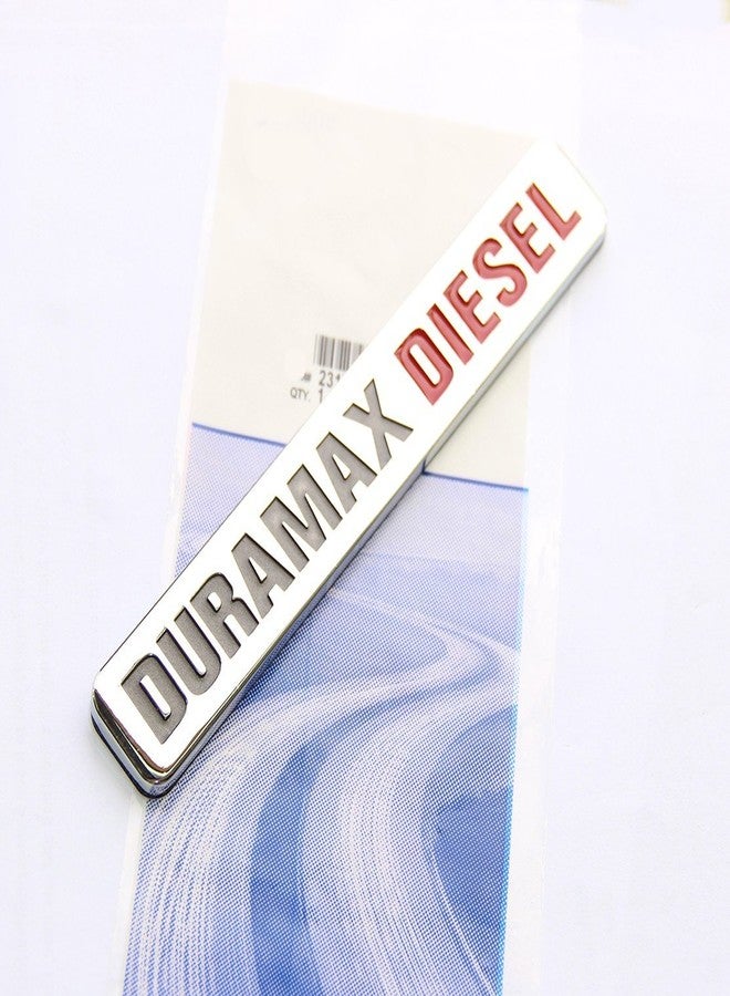 Yoaoo 2Pack OEM Duramax Allison Truck Emblem Badges Compatible with Silverado 2500 3500 Hd Sierra Chrome Red - Image 2