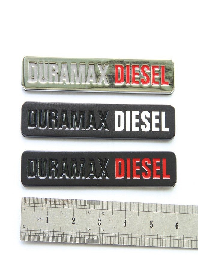 Yoaoo 2Pack OEM Duramax Allison Truck Emblem Badges Compatible with Silverado 2500 3500 Hd Sierra Chrome Red - Image 4