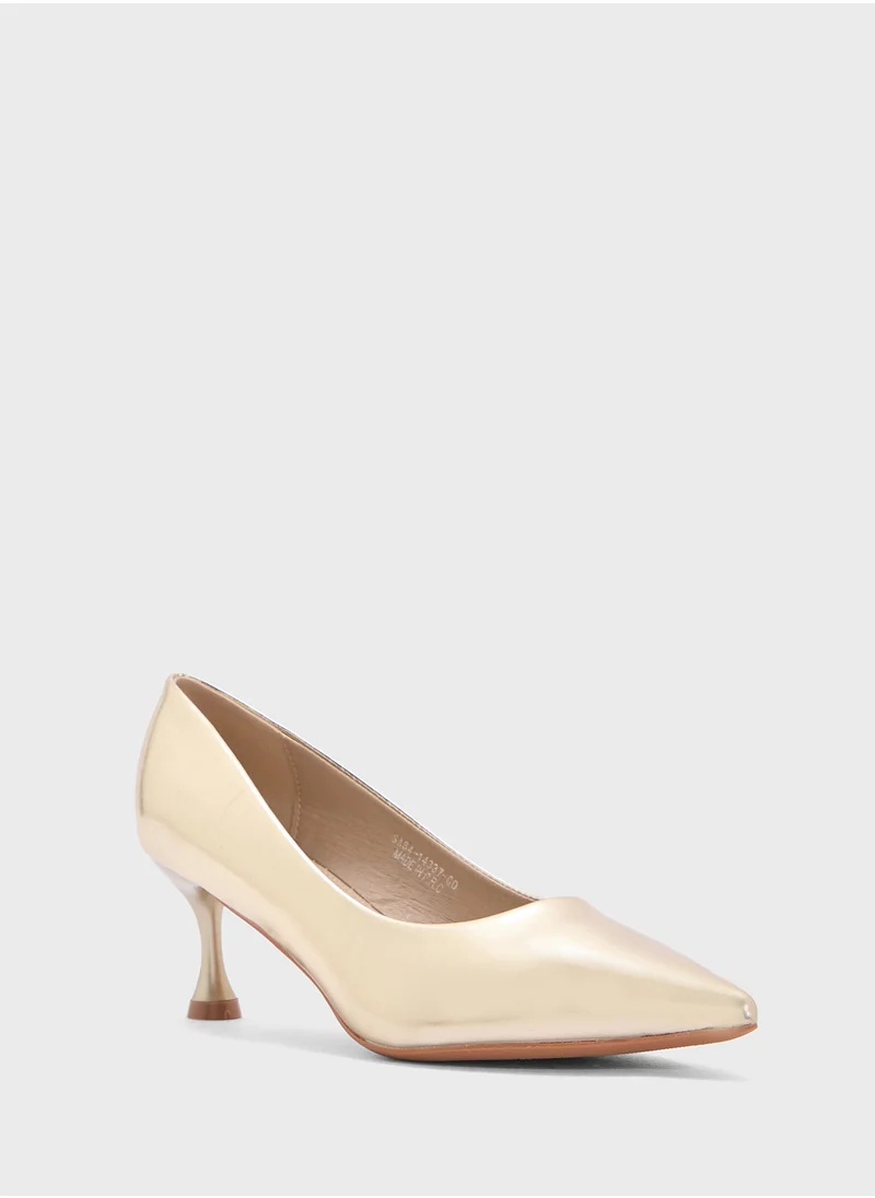 SD.Felano Mid Heel Pointed Pump