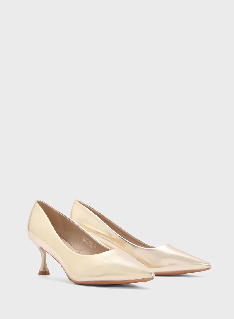 SD.Felano Mid Heel Pointed Pump