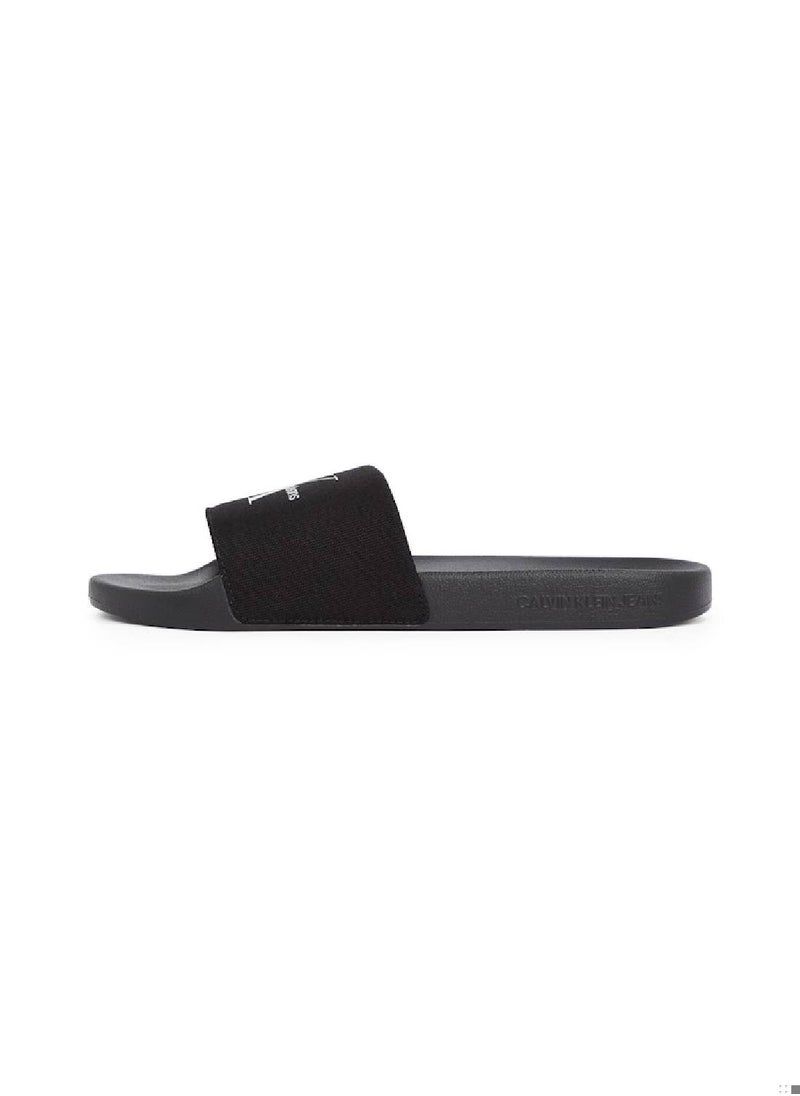 Calvin Klein Jeans Men's Monogram Slides - Cotton, Black  - Image 5