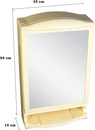 Urban Choice Urban Choice Grace Fine Ware Bathroom Cabinet with Mirror Wall Mounted Storage Cabinet with Magnetic Door 4 Inner Shelve Stylish HeavyDuty Plastic Cabinet for Storage Above Washbasin  - Image 3