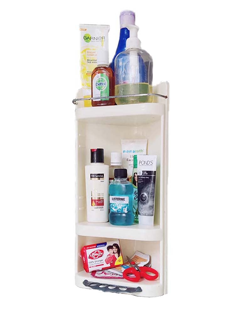 Urban Choice Urban Choice Grace Fine Ware Bathroom Cabinet with Mirror Wall Mounted Storage Cabinet with Magnetic Door 4 Inner Shelve Stylish HeavyDuty Plastic Cabinet for Storage Above Washbasin  - Image 4