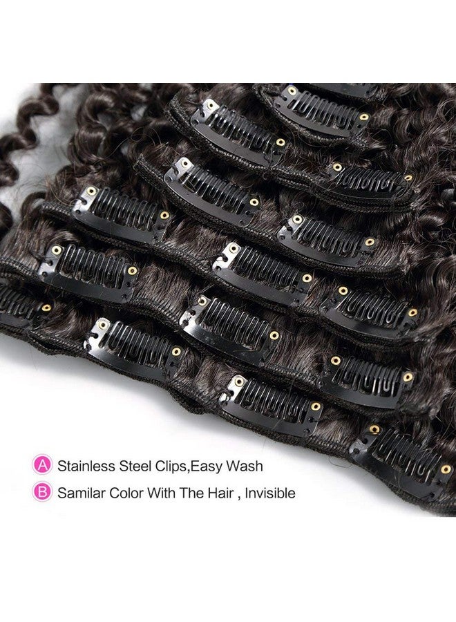 Lacer Clip In Human Hair Extensions Jerry Curly 3B 3C Curly Real Hair Clip In Extensions For Black Women Natural Black Color 100% Brazilian African American Hair Extension (20 Inch Jerry Curly 1B) - Image 5
