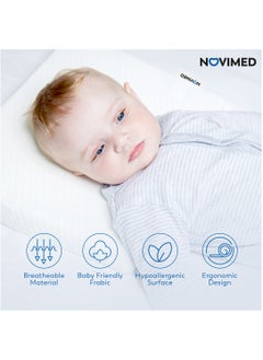 NOVIMED Bassinet Size Baby Wedge Pillow for Relflux & Sleeping  - Image 2