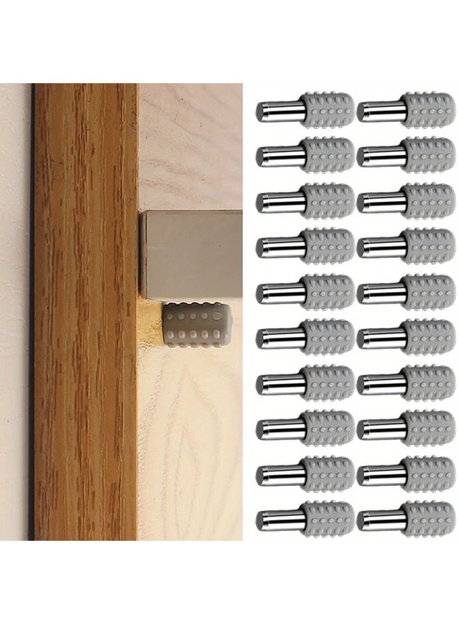 100pcs Heavy Duty Metal Shelf Support Pins With Anti Slip Rubber Sleeves M 5 20 Durable Plastic And Metal Construction For Wood Glass Laminates Wardrobe Partitions Movable Shelves Secure Grip Noise Reduction Easy Installation Home Storage Solutions - Image 5