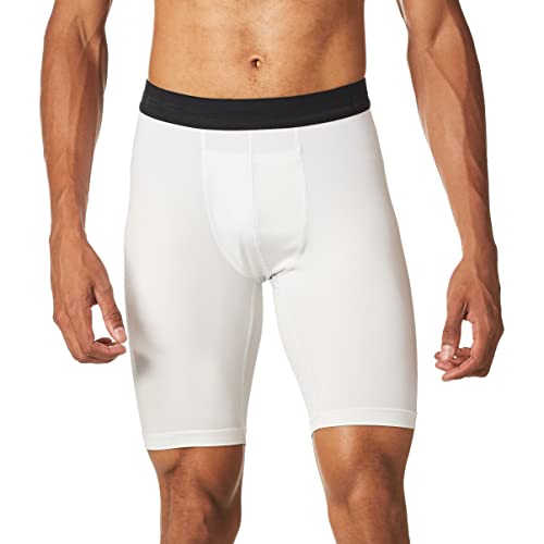 Hanes mens Sport Performance Compression Short, True White/Ebony, Large US - Image 3
