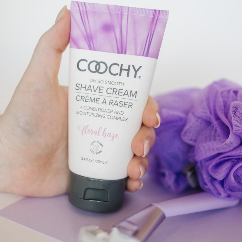 Coochy Shave Cream - Moisturizing Shave Lotion - Gentle Intimate Shaving Cream - For Bikini Area, Underarms, Legs & More - Rash-Free, Hydrating Formula - Floral Haze, 7.2 oz - Image 3