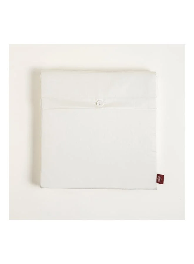 Zsa Zsa Zsu  Solid Ecru Double Size Cotton Satin Elastic Sheet.  | Best Price UAE