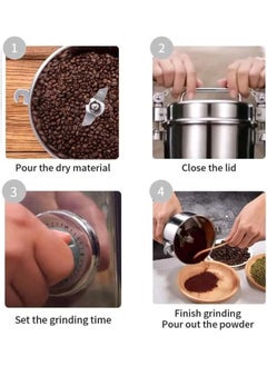 Generic Top-rated Grain Mill Grinder: 150g High-Speed Electric Stainless Steel Grinder for Cereals, Corn, Flour - Efficient Pulverizer Powder Machine Ideal for Dry Spice, Herbs, Grains - Compact Design.  - Image 4