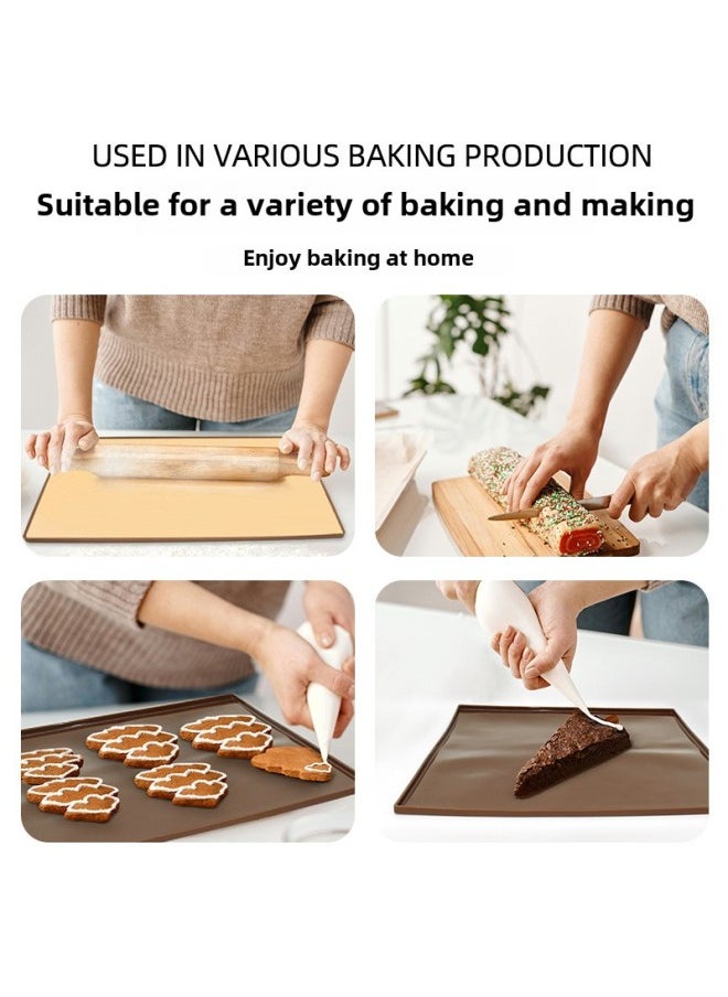 Generic - Supply Cake Roll Silicone Baking Mat Household Multifunctional Cake Mat Swiss Roll Mat Oven Baking Tools-Size:Swiss Roll Cushion Rectangular (30cm*40cm) - Image 1