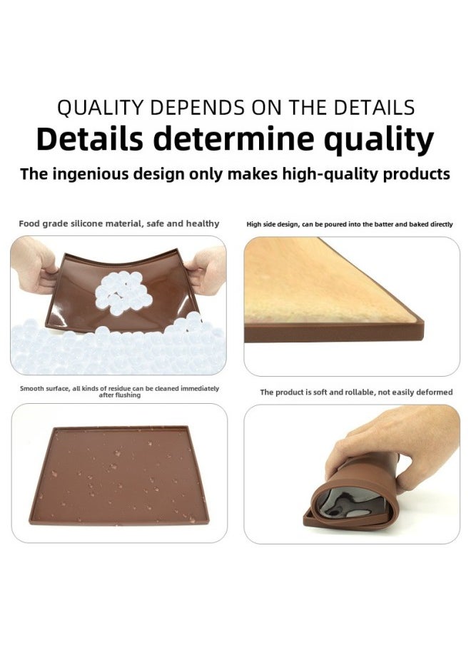 Generic - Supply Cake Roll Silicone Baking Mat Household Multifunctional Cake Mat Swiss Roll Mat Oven Baking Tools-Size:Swiss Roll Cushion Rectangular (30cm*40cm) - Image 1