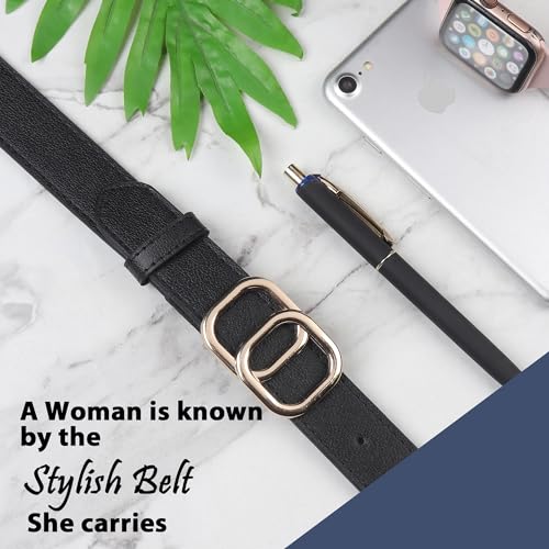 ZORO Vegan Leather Belt For Women | Formal/Casual | Fits On Upto 38 Inches Waist Size, Black - Image 4