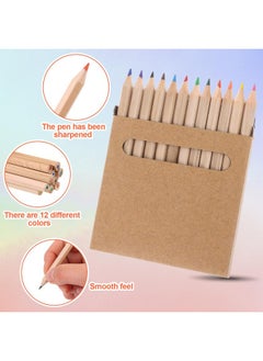 TBoxBo TBoxBo 900Pcs/75 Boxs Mini Drawing Colored Pencils 3.5 Inch Portable Short Fat Color Pencils Pre-sharpened Colored Pencils Mini Colouring Pencil Packs for Drawing,Sketching,Coloring Books, 12-Color  - Image 3