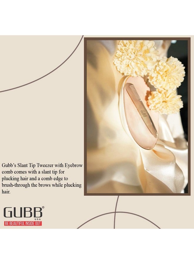 GUBB Perfect Brow Kit - Compact Mirror & Slant Tip Tweezer For Eyebrows With Brow Comb - Image 4