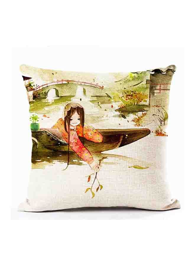 NIBEMINENT Cartoon Printed Cushion Cover Multicolour 45x45centimeter