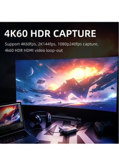Generic 4K60 Game Video Capture Card, USB 3.2 Flagship Level 1080P 240 FPS & HDR VRR Passthrough, Near-Zero Latency, Plug & Play, Record & Perfect Match with Switch/PS5/Xbox/OBS/DSLR/PC  - Image 2