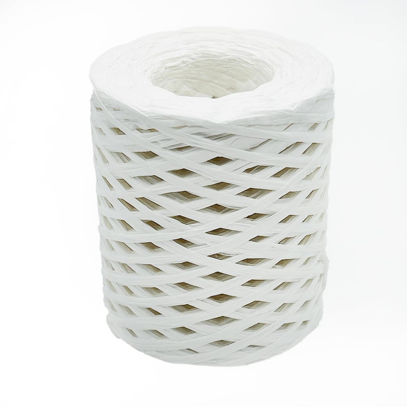 Raffia Paper Craft Ribbon14 Inch 656 Feet Raffia Twine String for Gifts WrappingRaffia Ribbon Raffia Paper Rope for Craft Weaving Hats Bags Knitted Crochet DIY Craft ProjectsWhite