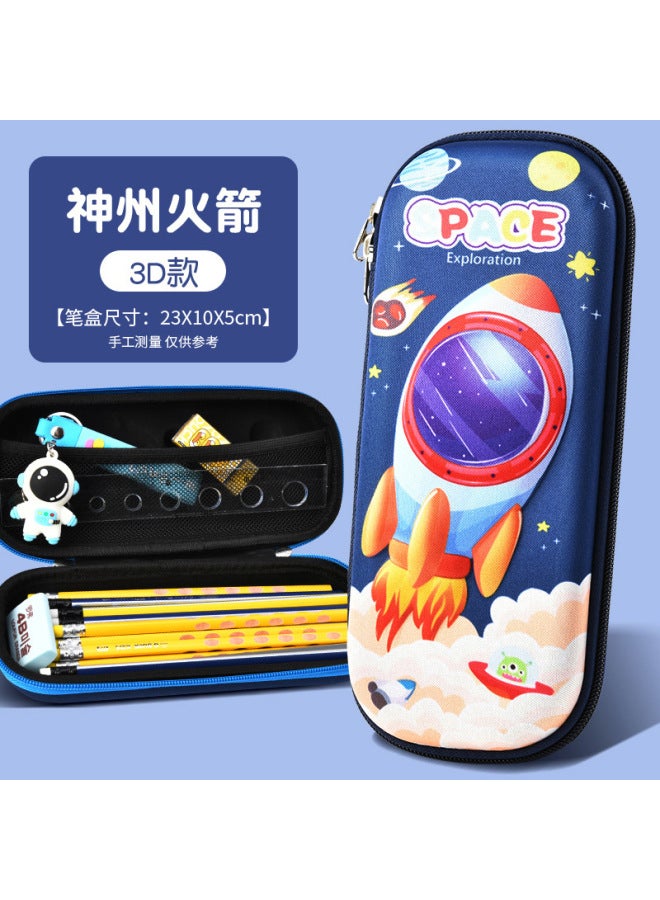 Cartoon Stationery Box Primary School Students Large Capacity Pencil Case Kindergarten Prizes Children Cute 3d Pencil Case - Image 1