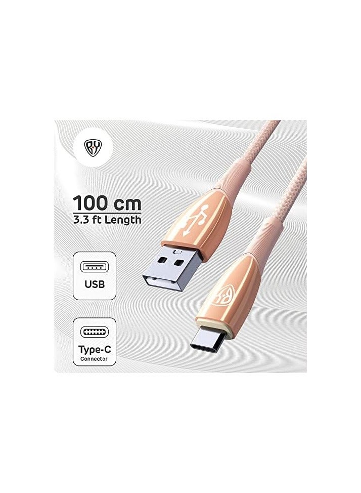 حسب العالم كابل USB من النوع C، كابل USB C للشحن السريع 1 متر QC3.0، 3A، نقل البيانات، متوافق مع Samsung S21 S20 Note 20 10 9 Huawei P30 P20 Lite Mate 20 Pro P20 LG G5 G6 Xiaomi Mi 11 - Image 3