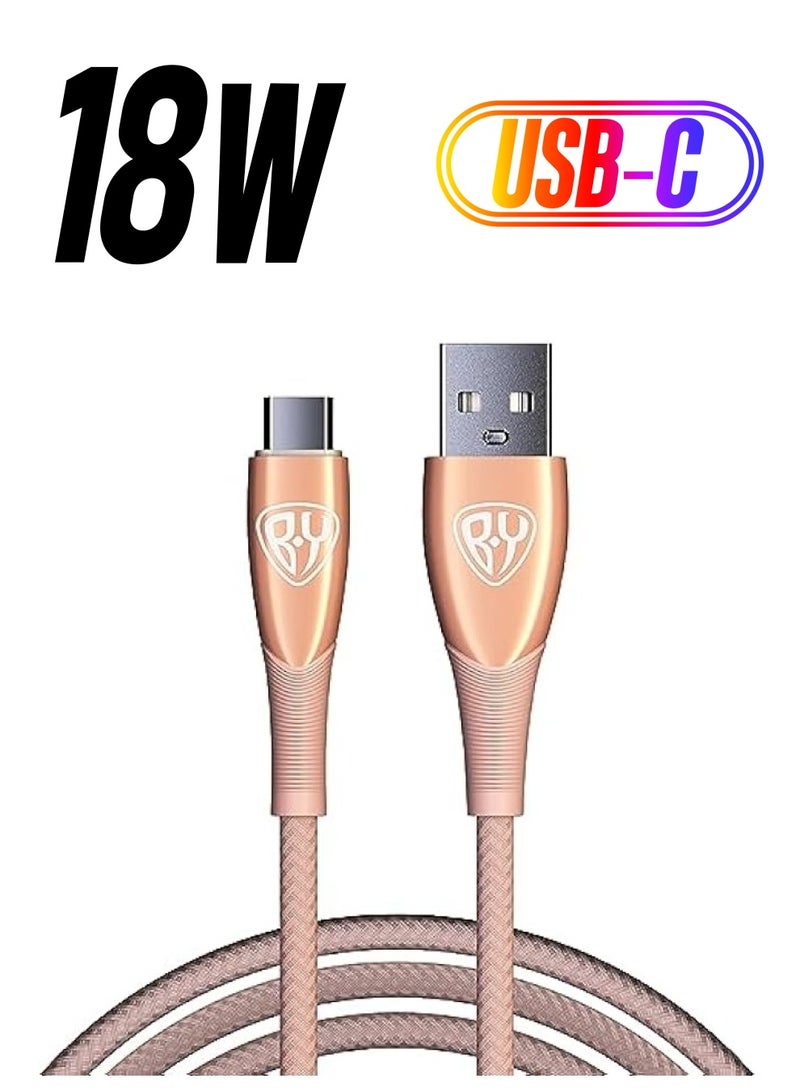 حسب العالم كابل USB من النوع C، كابل USB C للشحن السريع 1 متر QC3.0، 3A، نقل البيانات، متوافق مع Samsung S21 S20 Note 20 10 9 Huawei P30 P20 Lite Mate 20 Pro P20 LG G5 G6 Xiaomi Mi 11 - Image 1
