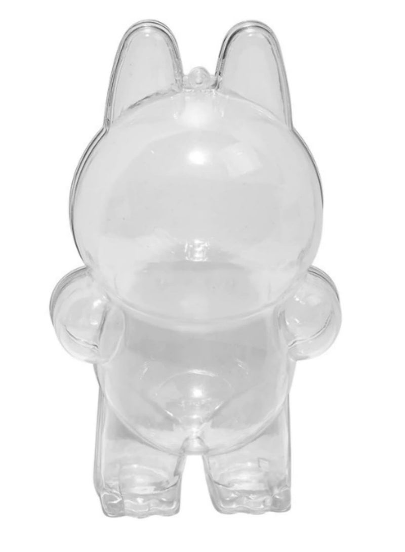 1pcs For LABUBU Plush Doll Protective Case Clear Hanging Display Cover with Keychain Transparent Acrylic Storage Box for Standing Figures Collector Showcase (Doll Not Included) - Image 2