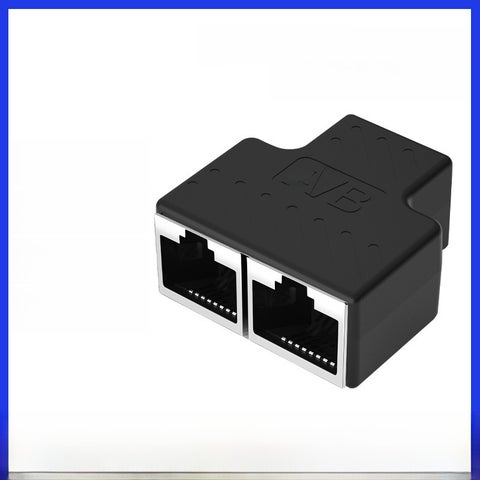 Gigabit RJ45 Splitter Adapter 1-to-2 Connector[58] Regular network three-way head AB models surf the Internet at the same time (2 packs) [58] Regular network three-way head AB models surf the Internet at the same time (2 packs)