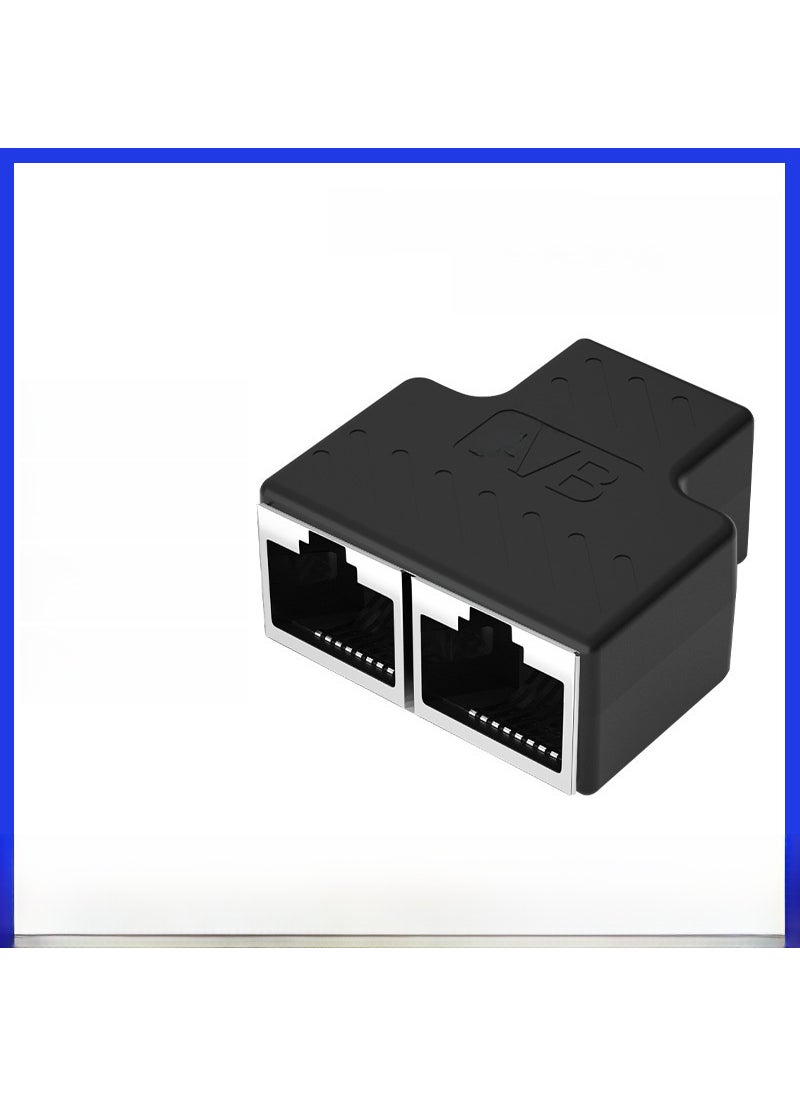 Generic - Gigabit RJ45 Splitter Adapter 1-to-2 Connector[58] Regular network three-way head AB models surf the Internet at the same time (2 packs) [58] Regular network three-way head AB models surf the Internet at the same time (2 packs) - Image 1