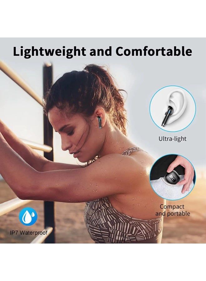 BAROX Wireless Earbuds Bluetooth 5.3 – Powerful Bass Stereo Sound With Noise Cancellation, High-Quality Stereo Sound & 13mm Drivers., Up to 56H Playtime, LED Battery Display, Clear Calling Microphone, IP7 Waterproof, Comfortable Sports Design for Android & iOS 400 mAh - Image 4