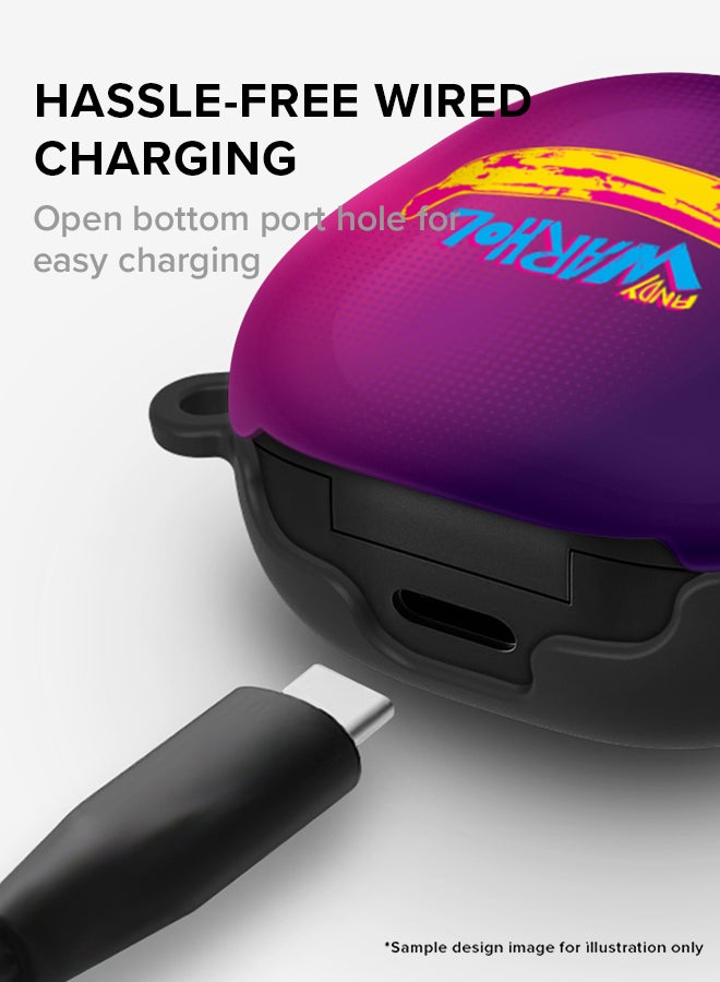 Stylizedd StylePods Custom Case Samsung Galaxy Buds Pro (2021) / Buds Live Case With Anti-Lost Keychain - Malhoos/Crazy - Image 3