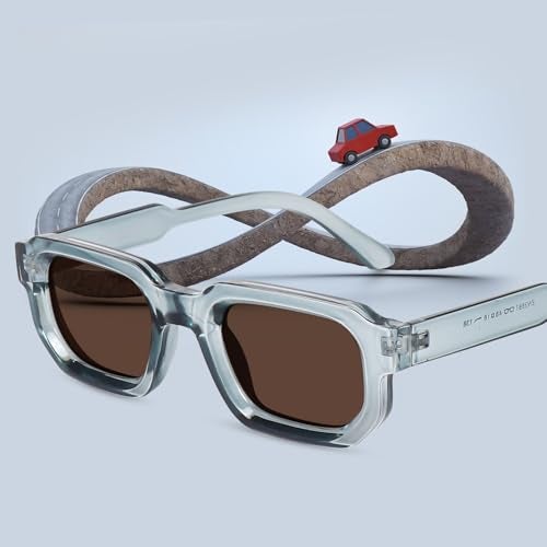 Peter Jones Transparent Unisex Broad Frame Square UV/UB Protected Sunglasses (3887TBL) - Image 5