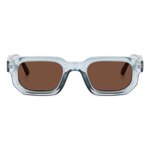 Peter Jones Transparent Unisex Broad Frame Square UV/UB Protected Sunglasses (3887TBL) - Image 4