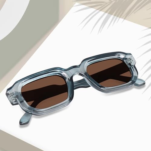 Peter Jones Transparent Unisex Broad Frame Square UV/UB Protected Sunglasses (3887TBL) - Image 2