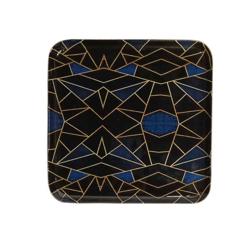 PRET HOMES Metal Serving Trays for Breakfast & Coffee Table | Perfect for Parties & Home Decor (Black) - Image 3
