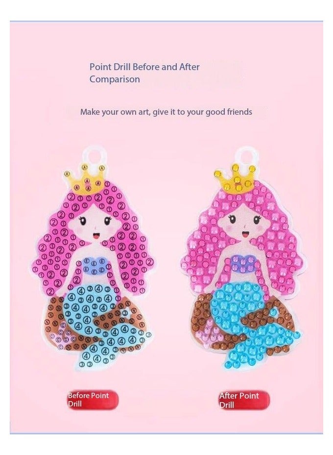 Diamond Painting Kit For Kids with Keychains, Crafts for Girls Ages 6-12, Diamond Art for Kids, Diamond Dot Gem Art Kits for Kids, Kids Arts and Crafts for Kid Ages 6-12, Unicorn Painting Kit  - Image 4