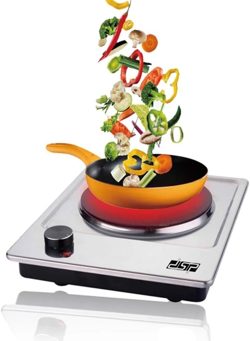 DSP Single Burner Electric Hot Plate Non-Stick Coating Overheat Protection 1500W KD4046 - Image 1