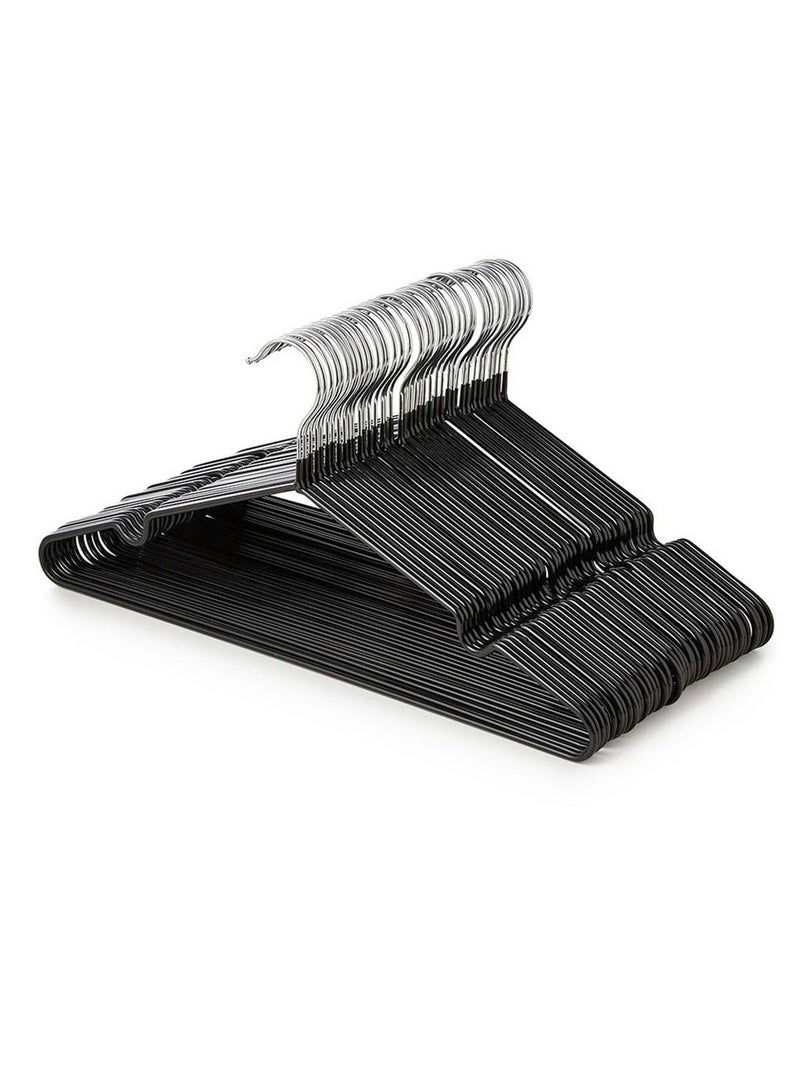 30-Piece Metal Wire Hanger Black/Silver 40x22 cm - Image 1